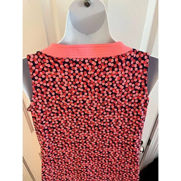 New York & Company Shift Dress Women's Size Large Polka Dot Pattern Pink black - Picture 2 of 5